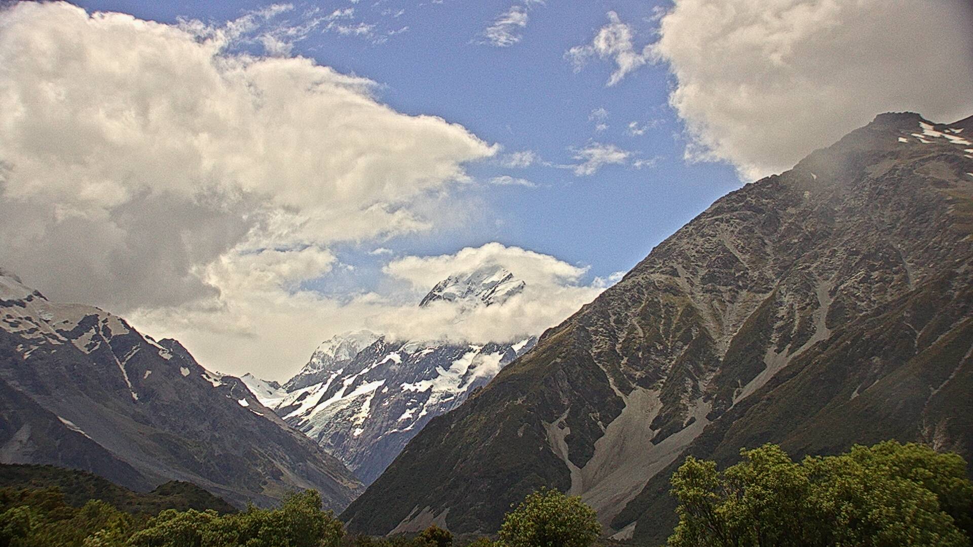 View towards Aoraki/Mount Cook Webcam