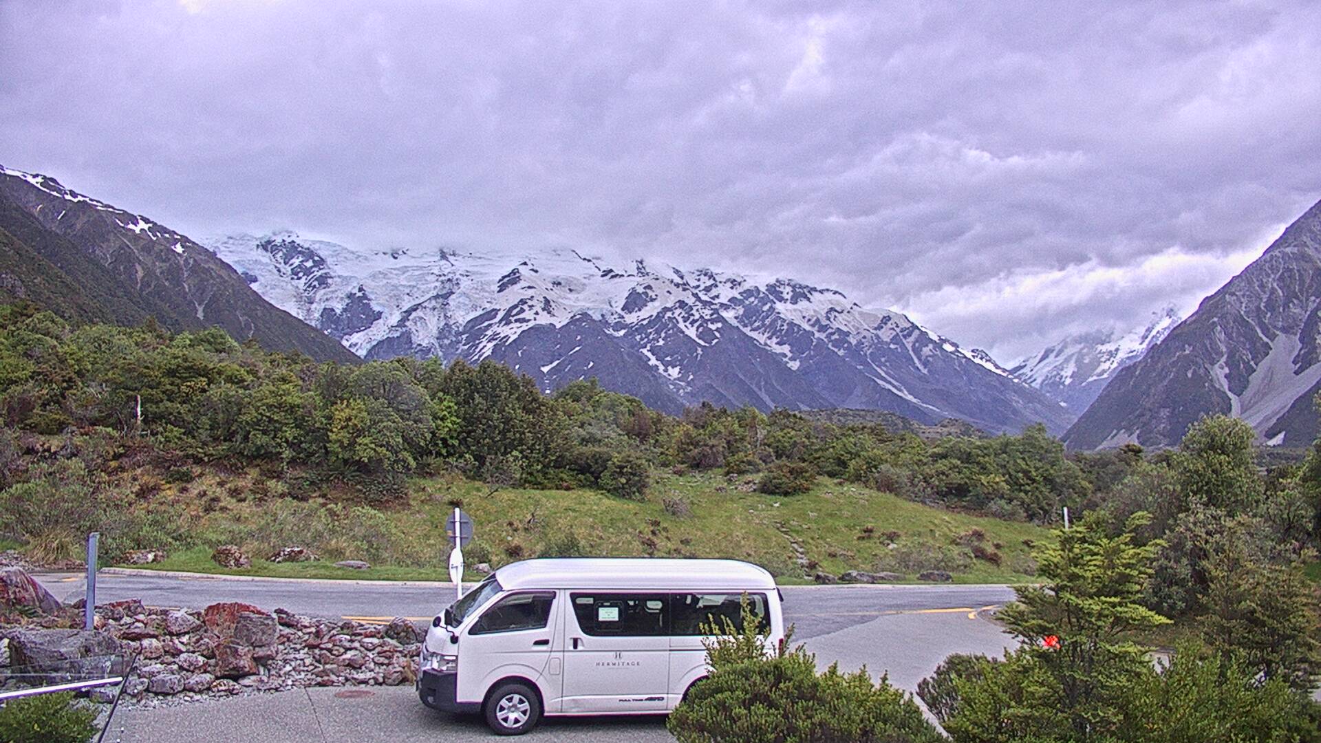 View towards the Hooker Valley Webcam