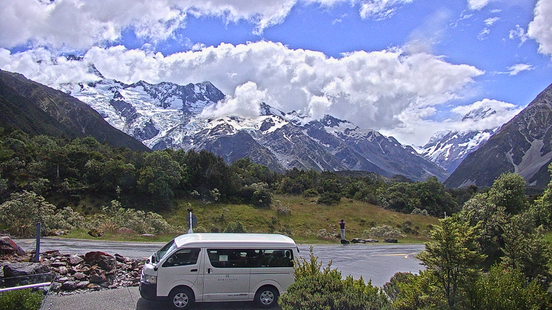 View towards the Hooker Valley Webcam