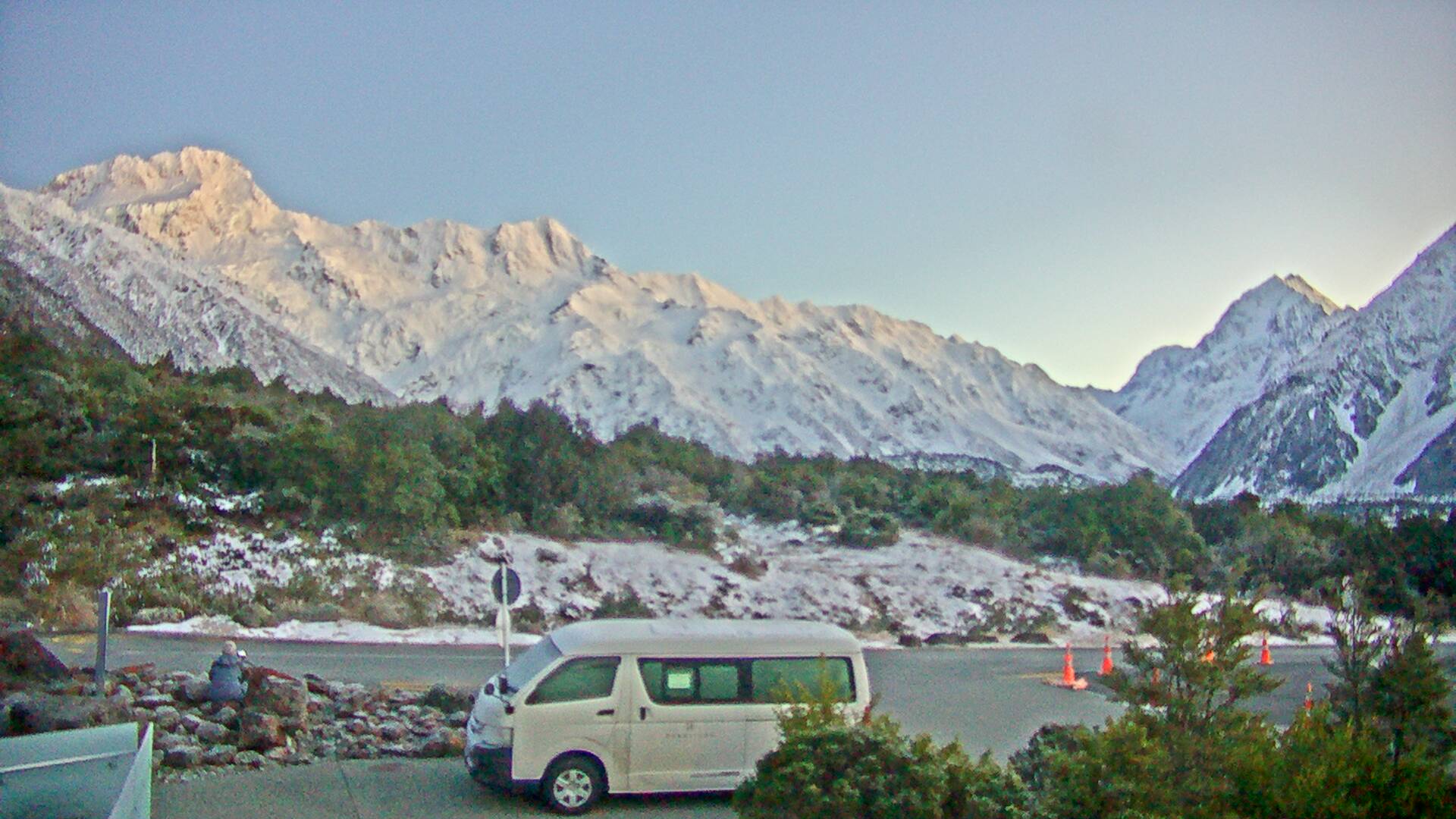 View towards the Hooker Valley Webcam
